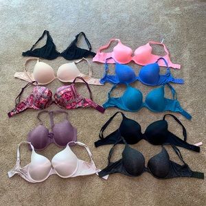 HUGE VICTORIA SECRET 34DD BRA LOT PUSH UP